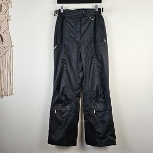 Marker Insulated Ski Snow Pants Women Size 8 Black Waterproof Zip Pockets
